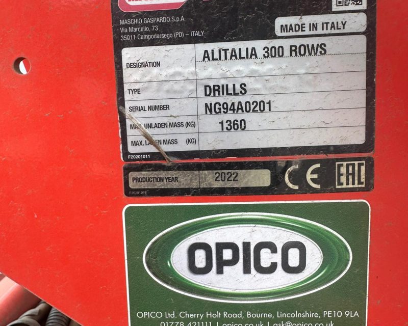 Maschio 3m Power Harrow / Drill Combination (Un-used)