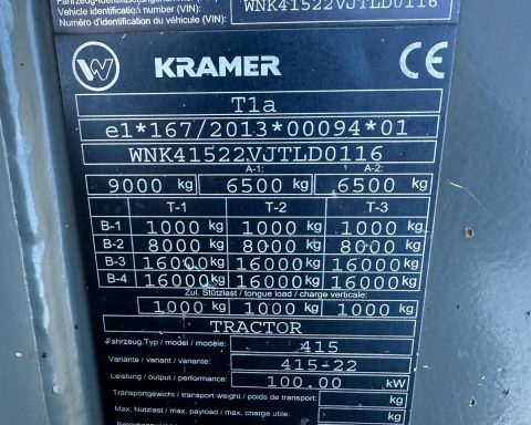 Kramer KT 356 Telescopic Handler