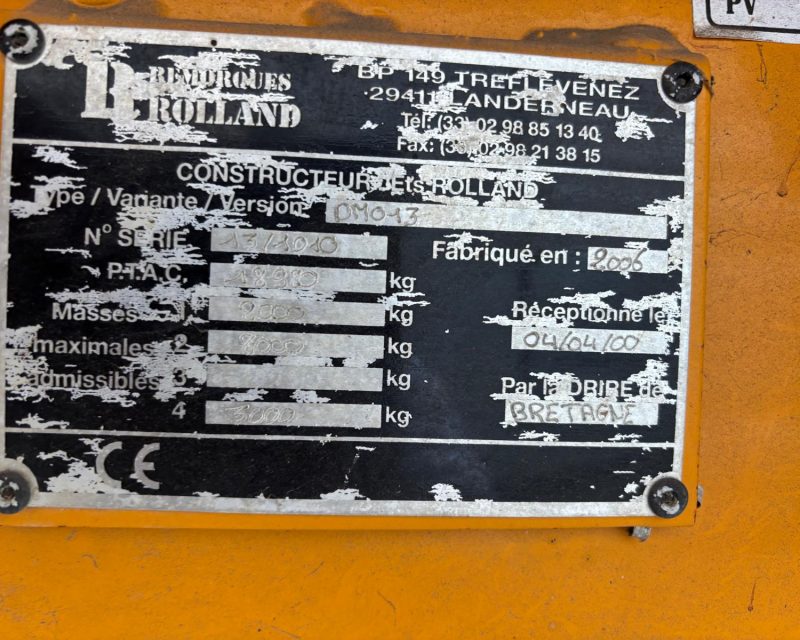 Rolland TurboVrac 20-29 trailer