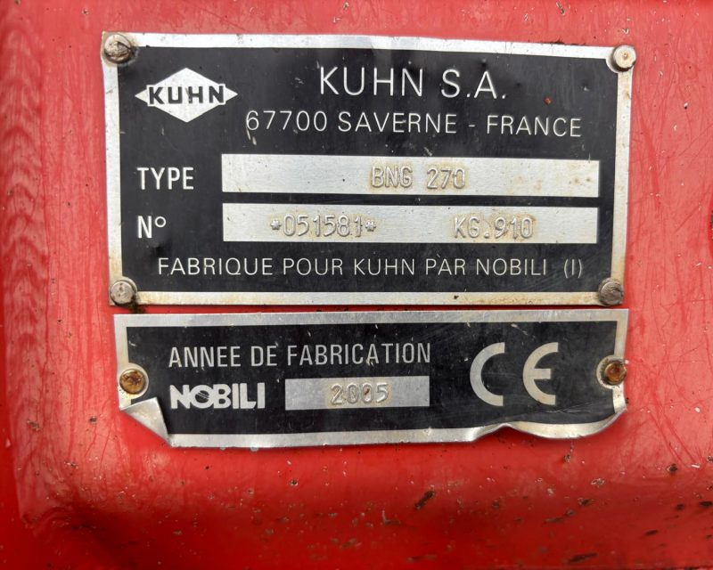 Kuhn BNG 270 flail topper