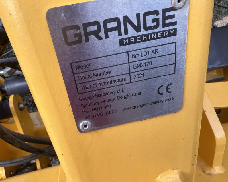 Grange machinery 6m LDT AR