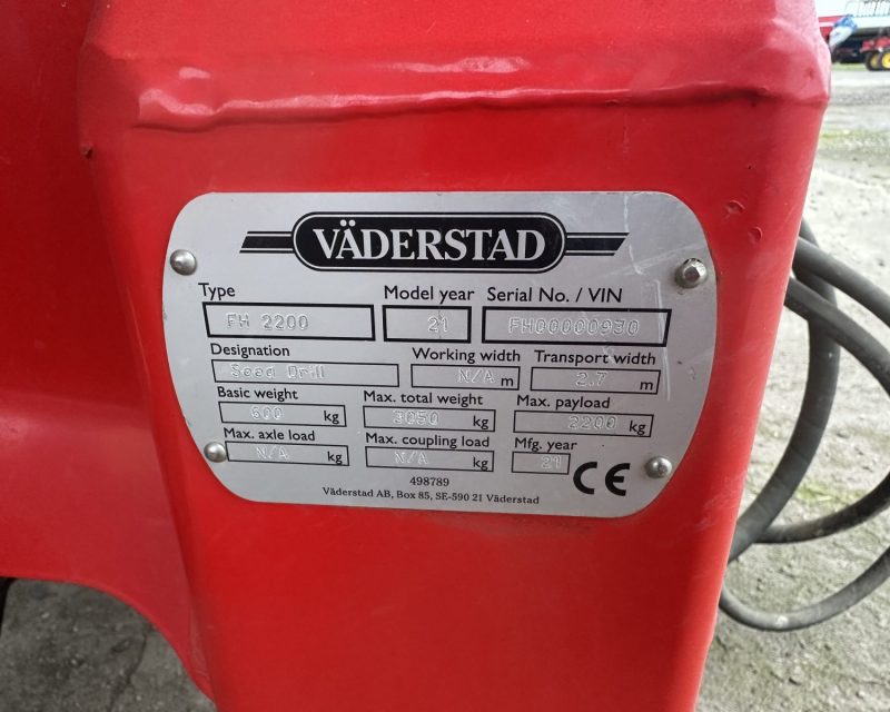 Vaderstad Tempo TPV 12