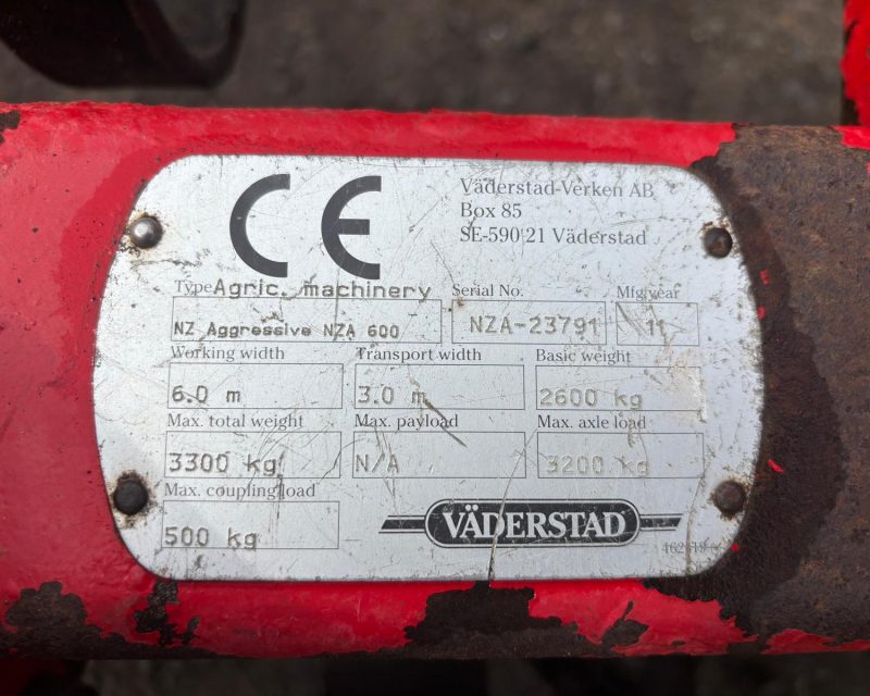 Vaderstad NZ Aggressive NZA 600