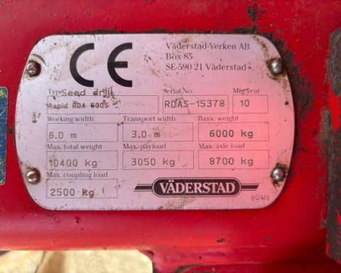 Vaderstad Rapid RDA 600S