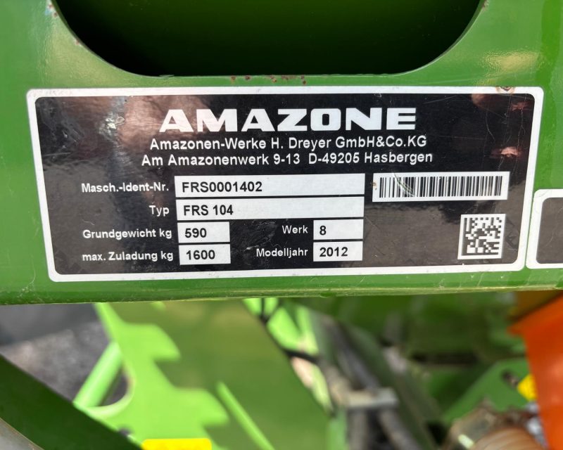 Amazone KG 4001-2 c/w PS 403-2 RoTeC disc coulter bar