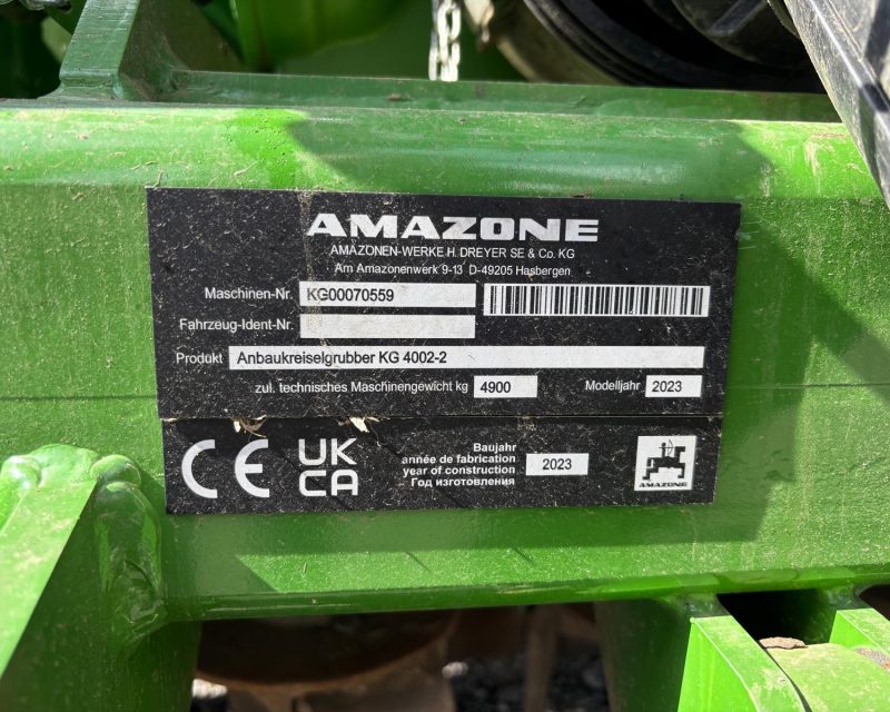 Amazone KG 4002-2 c/w: Avant 4002-2
