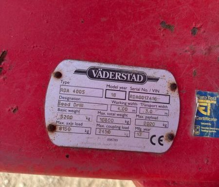 Vaderstad Rapid RDA 400S