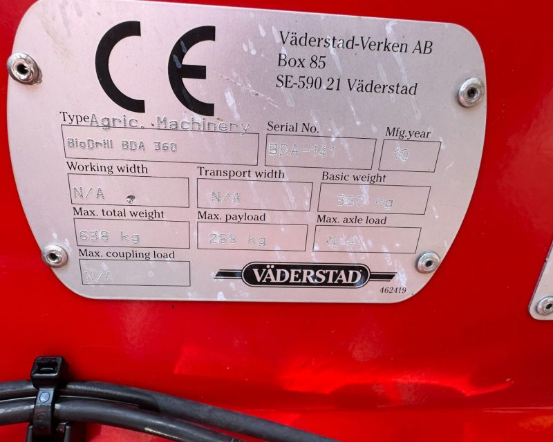 Vaderstad Bio-drill BDA 360
