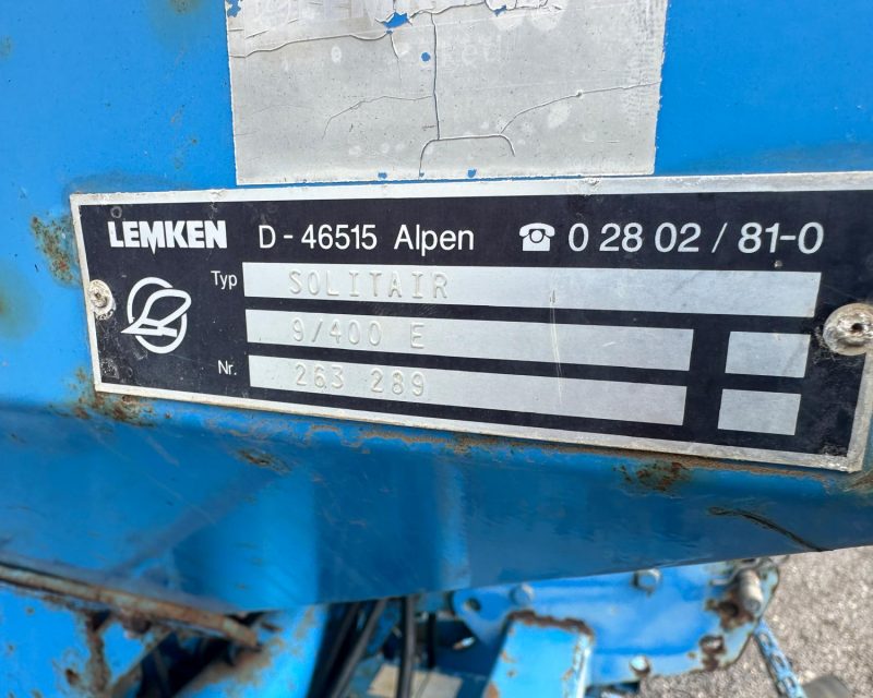 Lemken Zirkon 9/400 c/w Solitair 9/400 E