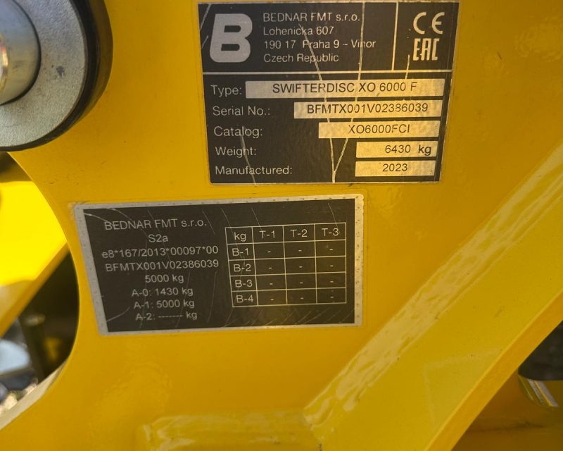 Bednar Swifterdisc XO 6000F