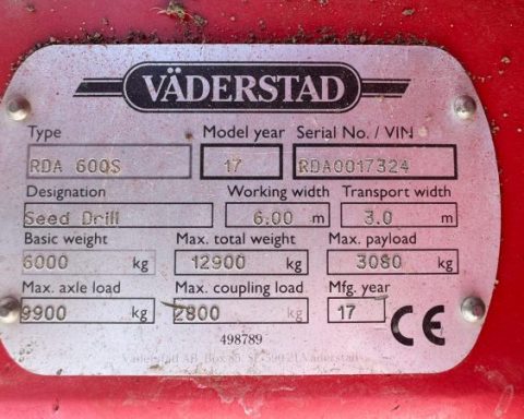 Vaderstad Rapid RDA 600S