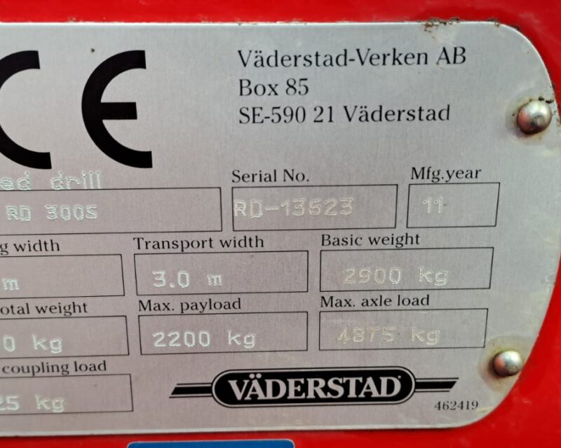 Vaderstad Rapid RD300S Super XL