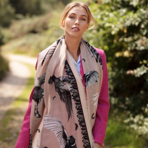 Blush Pink Turf War Monochrome Wool/Silk