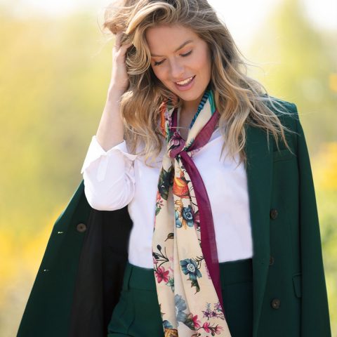 Cream Airs & Graces Wool/Silk