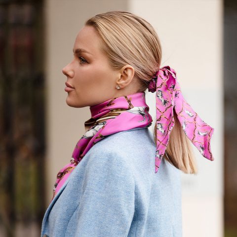 Hot Pink Rearing to Go Scrunchie