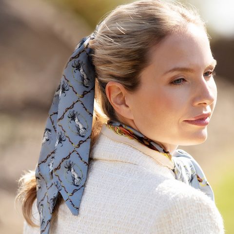 Powder Blue Rearing to Go Scrunchie