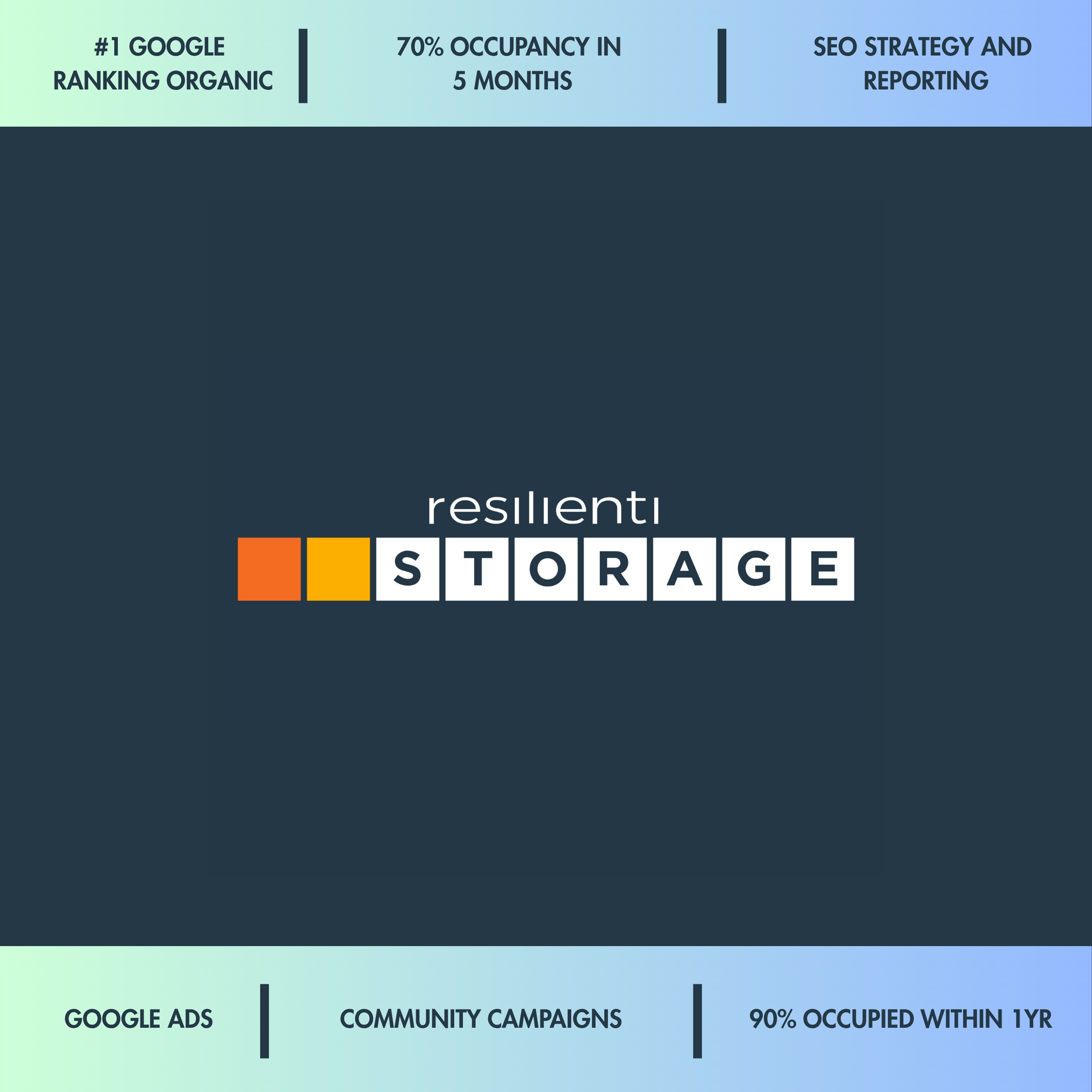 resilienti storage logo with text