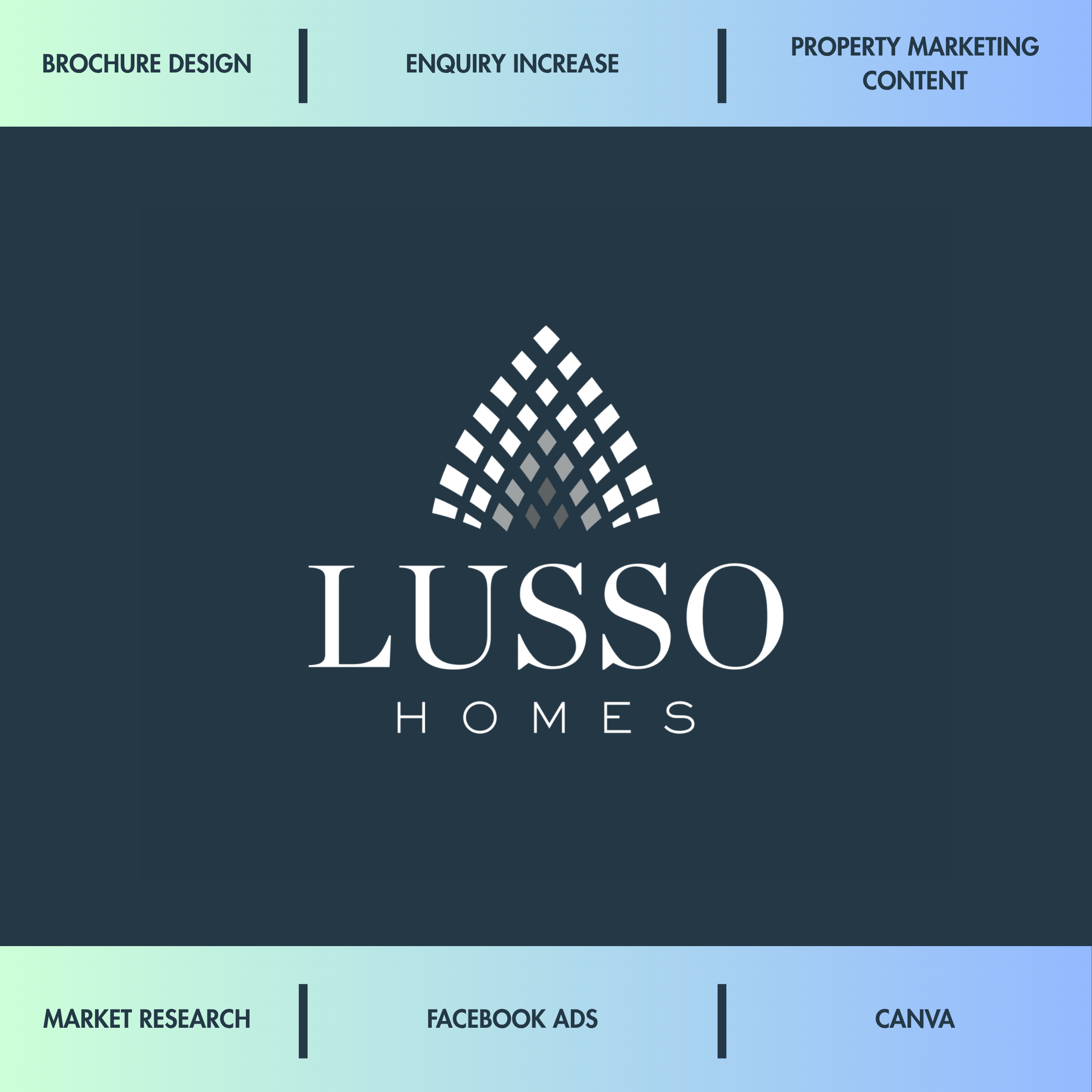 lusso homes logo with text