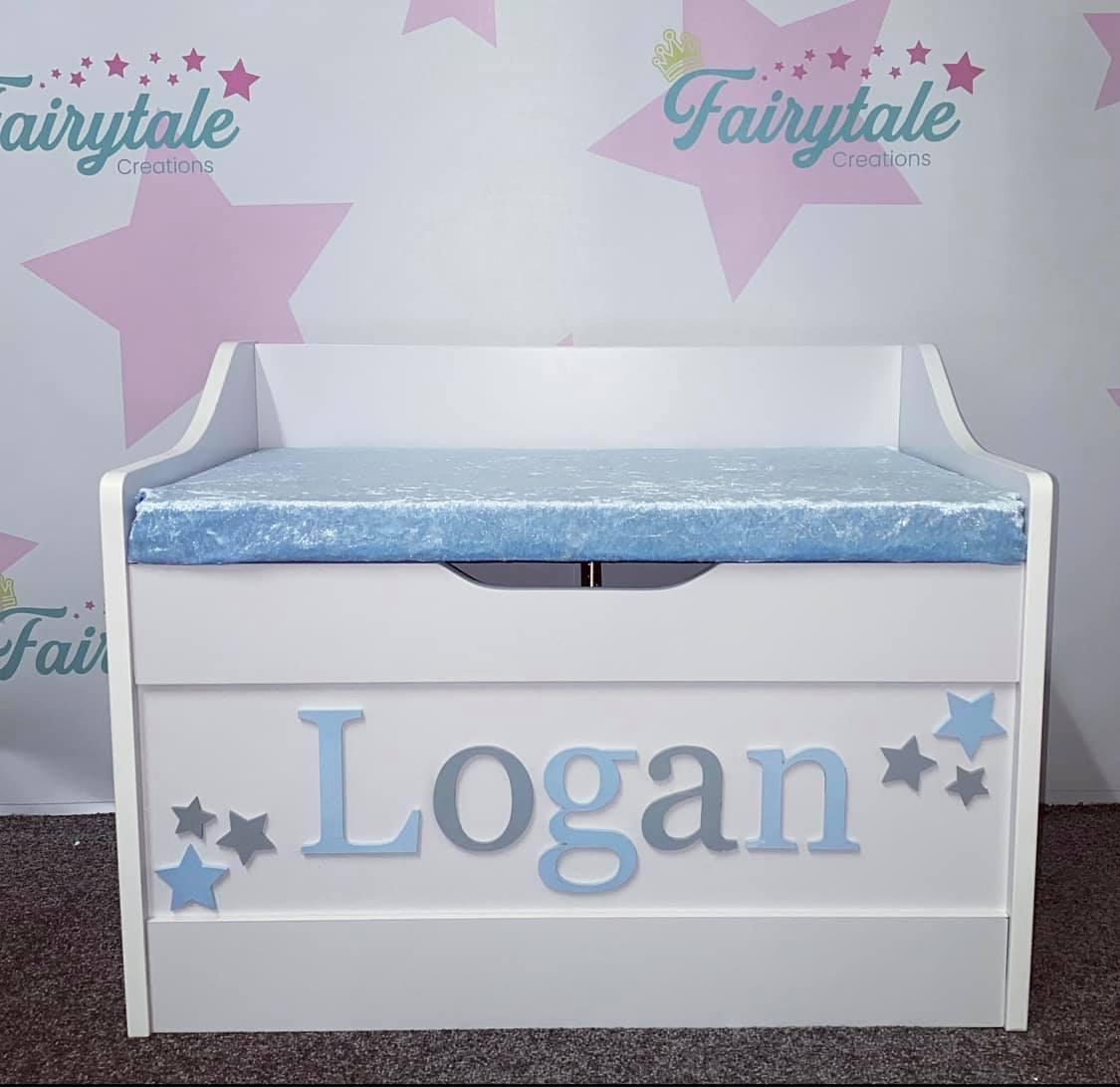 Star Burst Soft Close Childrens Toy Box Fairytale Creations