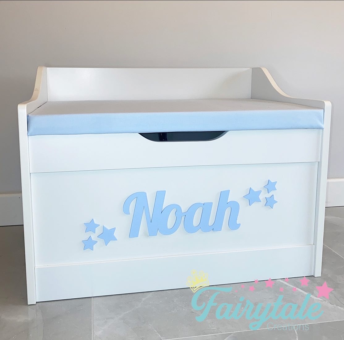 Star Burst Soft Close Childrens Toy Box Fairytale Creations