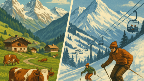 From Pastures to Powder: The Early Days of Skiing in Châtel