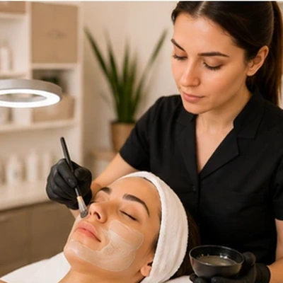Beauty salon service booking management screen
