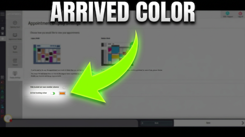 Assigning colours to arrived appointments