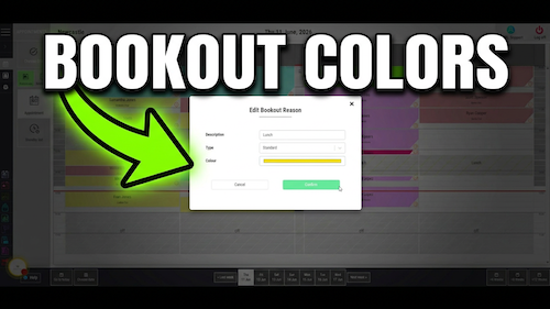 Changing bookout colours