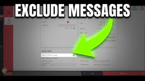 Exclude from service messages
