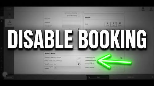 Disable Online Bookings for an Individual Client
