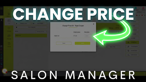 Change the price of an item in the till