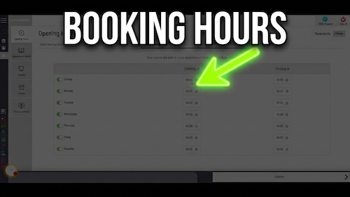 Set Online Booking Hours