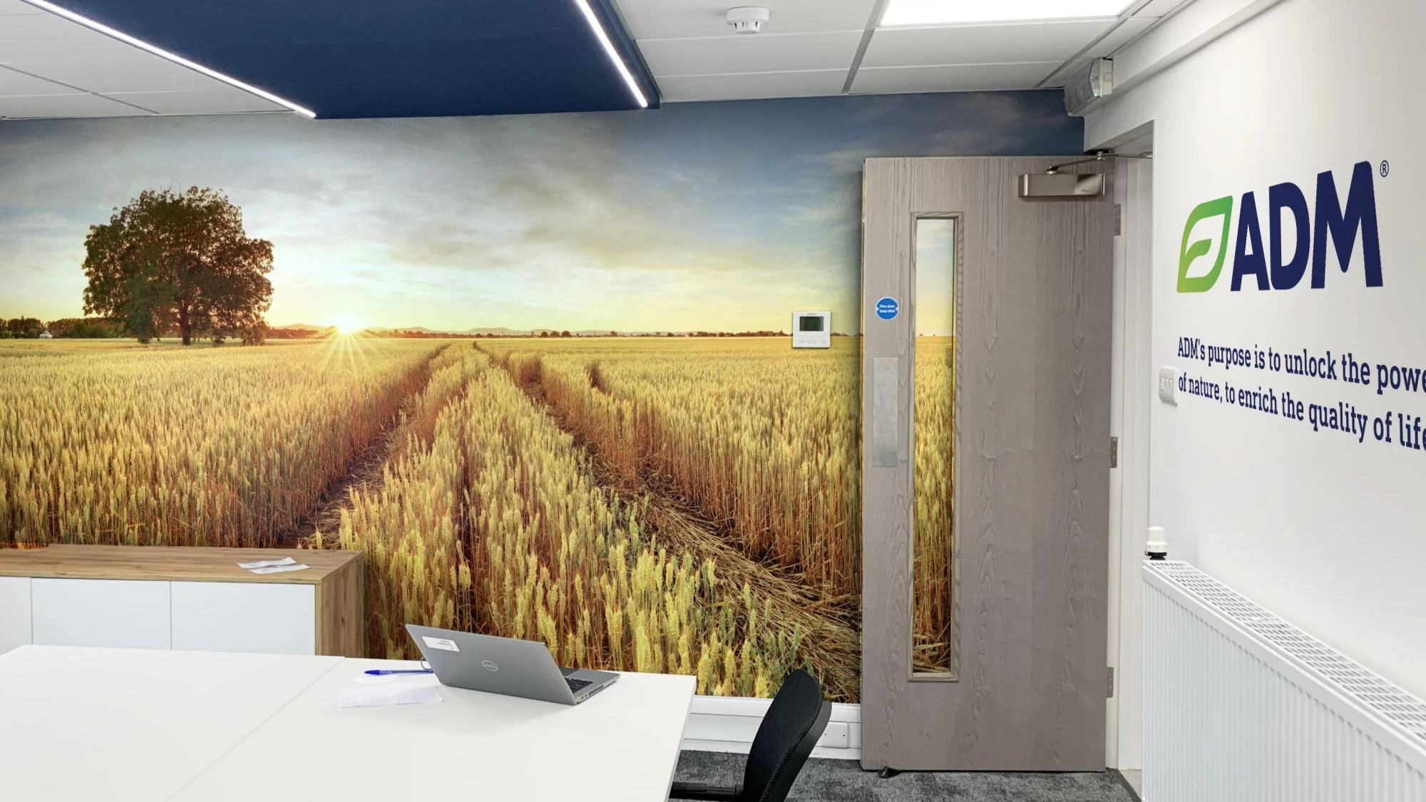 Branded interior wall graphics